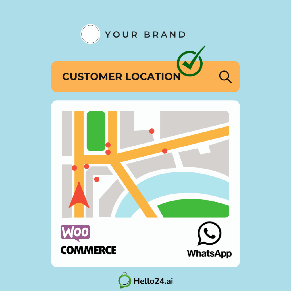 GET CORRECT CUSTOMER ADDRESS WITH HELLO24.ai connect WooCommerce Store to WhatsApp