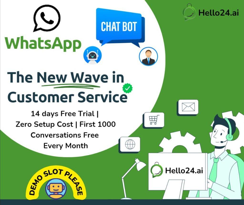 Customer service on whatsapp with Hello24AI and WhatsApp Marketing Automation is saving Drowning Ecommerce in India