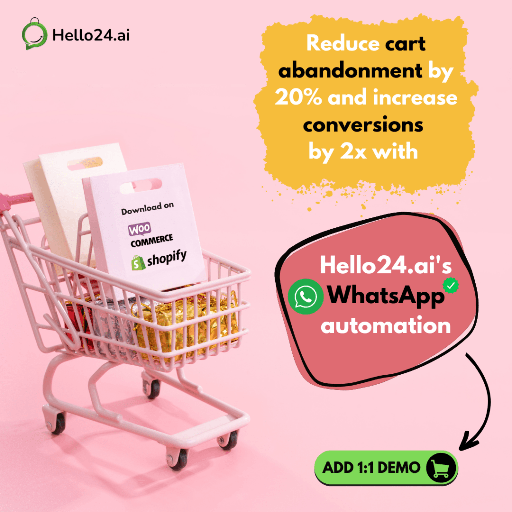 Picture showing abandoned cart solution from hello24.ai