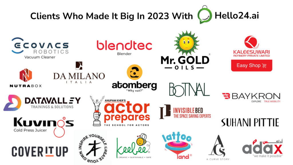picture of Client’s Who Made It Big In 2023 With hello24ai