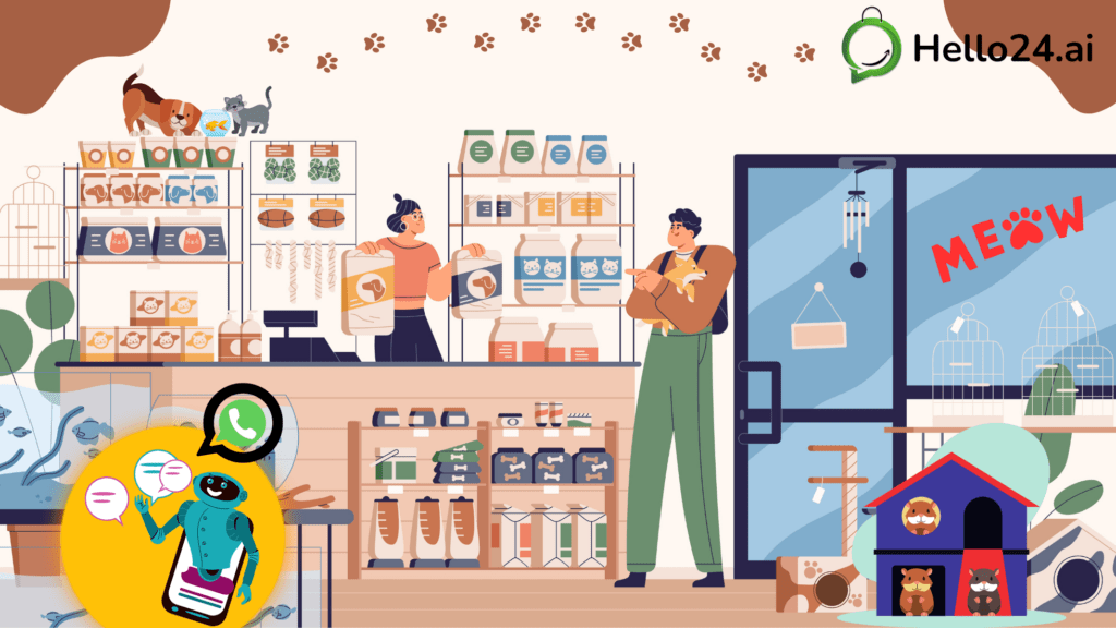 picture showing hello24 WhatsApp automation pet businesses and stores