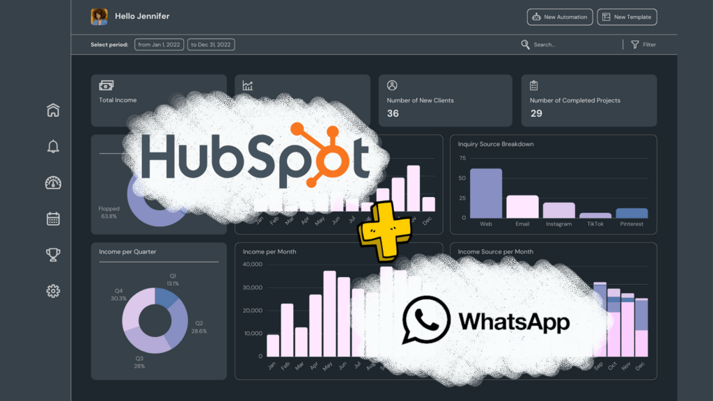 picture showing HubSpot CRM hello24ai WhatsApp Chatbot customer engagement