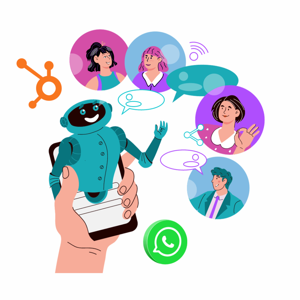 picture showing HubSpot CRM WhatsApp Chatbot customer engagement - Link HubSpot to WhatsApp Chatbot - 11 Reasons