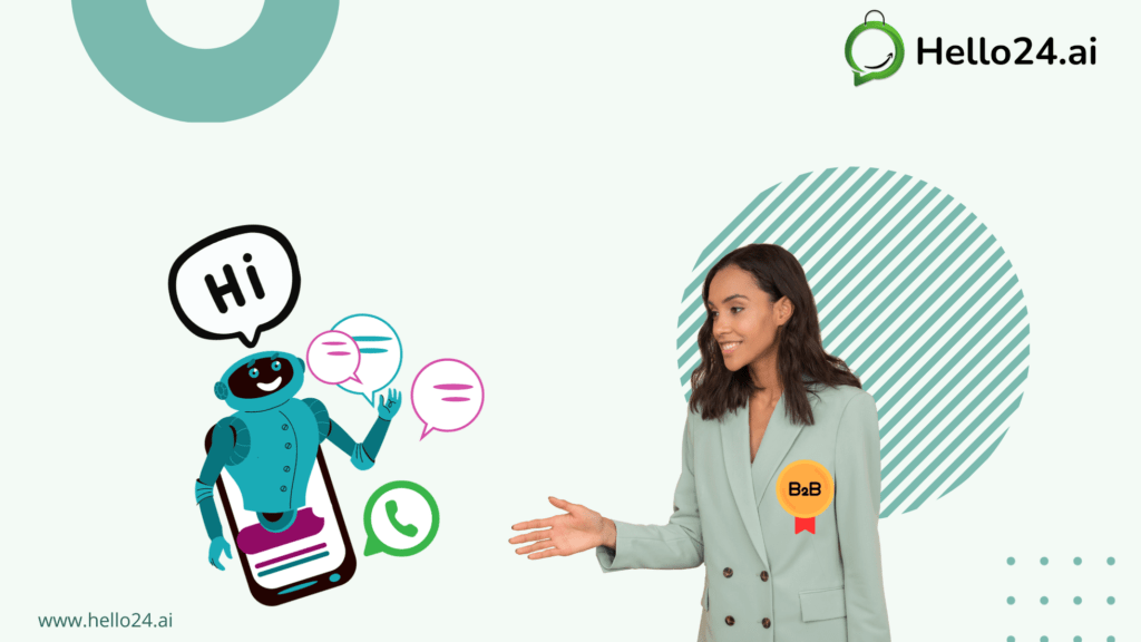 picture showing B2B marketing with WhatsApp chatbot by hello24.ai