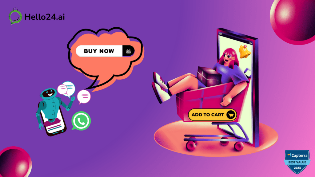 Picture showing best WhatsApp Messages Abandoned Cart templates or format by hello24.ai