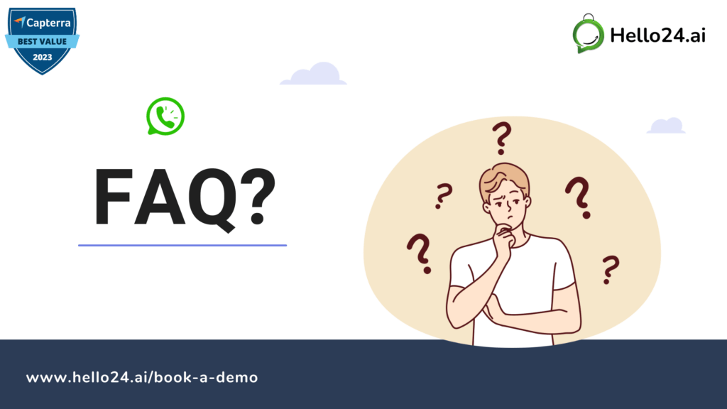 picture showing FAQ blog whatsapp messaging utility and marketing via hello24.ai