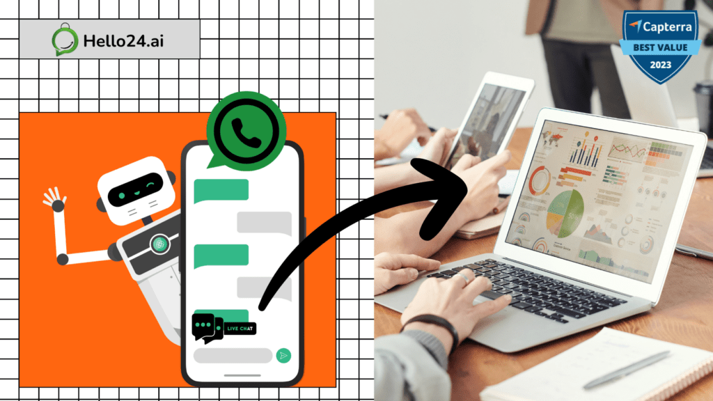 Picture showing hello24.ai's Connect WhatsApp Chatbot to a CRM