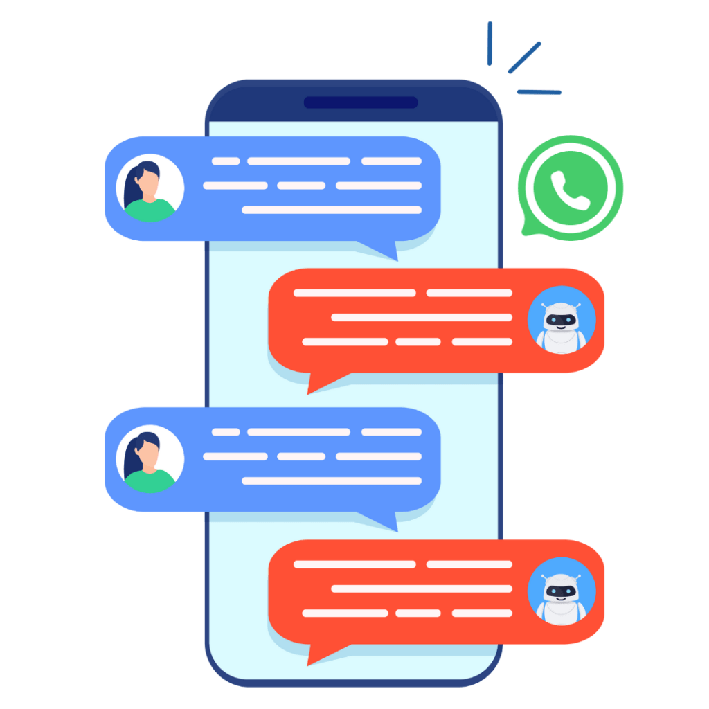 picture showing whatsapp chatbot of hello24ai