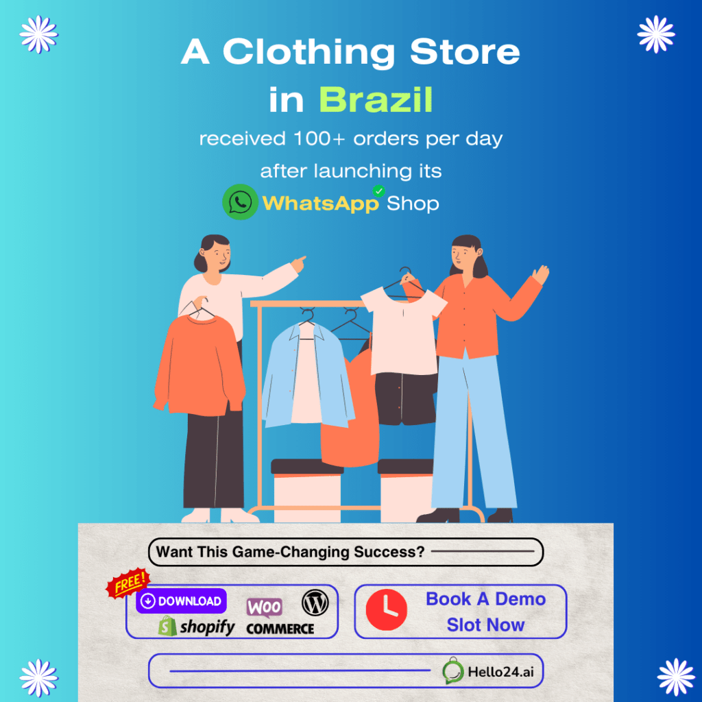 picture showing whatsapp marketing automation and shop by hello24ai in brazil 