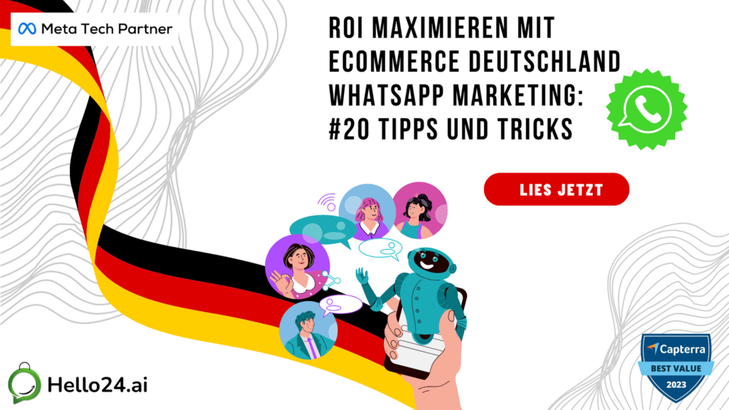 picture showing a platform for eCommerce Germany to do WhatsApp Marketing by hello24ai