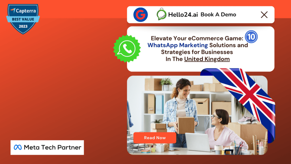 picture showing ecommerce whatsapp marketing automation uk by hello24ai platform saas solution