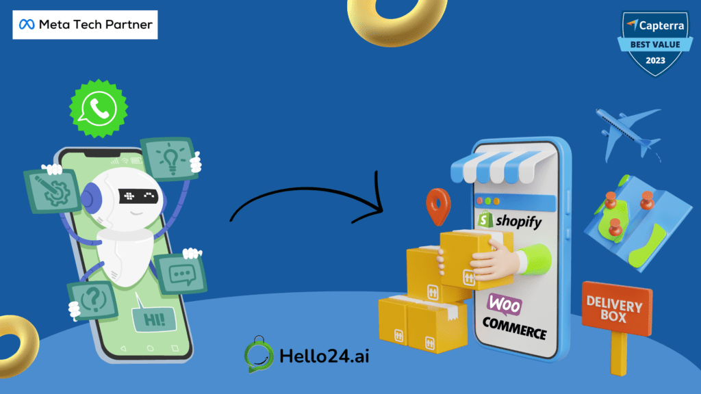 picture showing fmcg whatsapp chatbot marketing platform setup by hello24ai