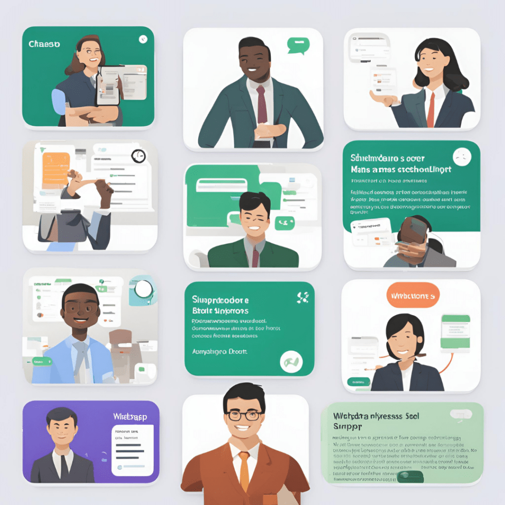 Visual representation of a B2B sales funnel enhanced by WhatsApp chatbots, with stages like lead generation, qualification, nurturing, and conversion, including Singapore-specific elements like the Merlion and Marina Bay Sands.