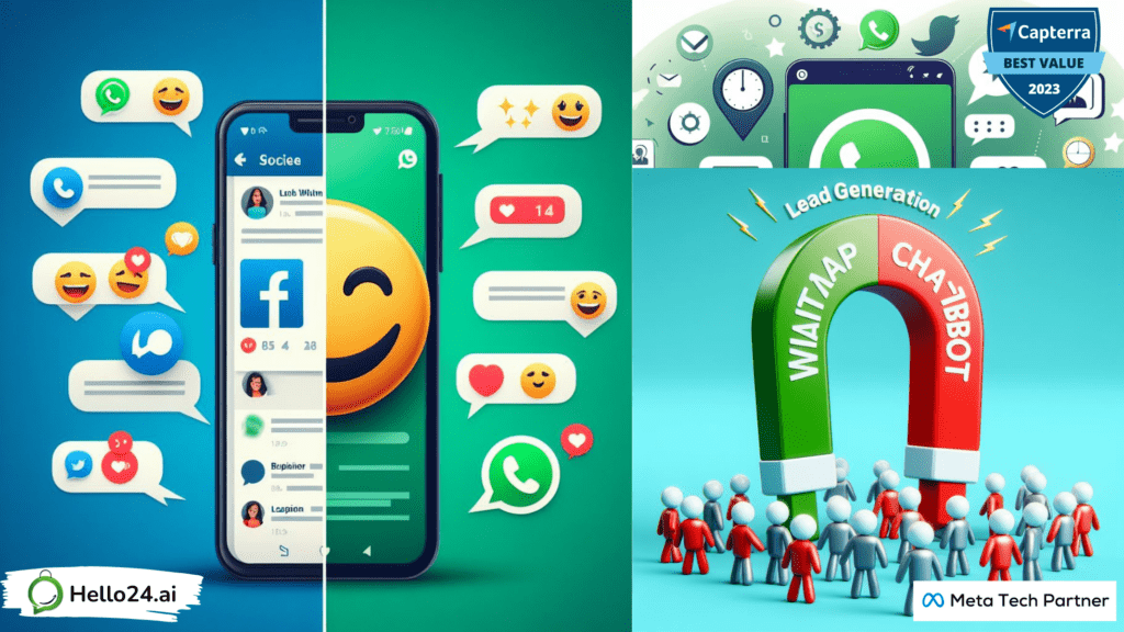 Imagine a classic marketing funnel illustration, but instead of a generic funnel shape, it's formed by a friendly cartoon chatbot character. Leads (represented by small figures) enter the "chatbot mouth" at the top. As they progress through the funnel (the chatbot's body), the leads are nurtured with conversational messaging. Finally, happy customers with dollar bill symbols over their heads emerge from the "chatbot hand" at the bottom, signifying successful sales conversions.