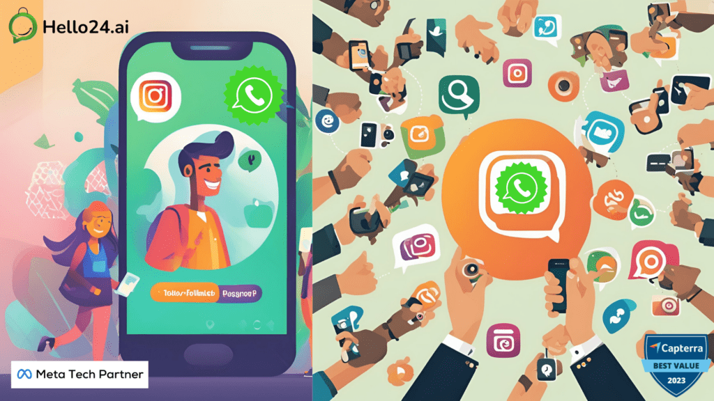 image showing Free Instagram Follower Grow by Leveraging the Power of WhatsApp with hello24ai