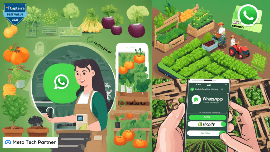 picture showing WhatsApp Shop and chatbot for your organic farm by hello24ai