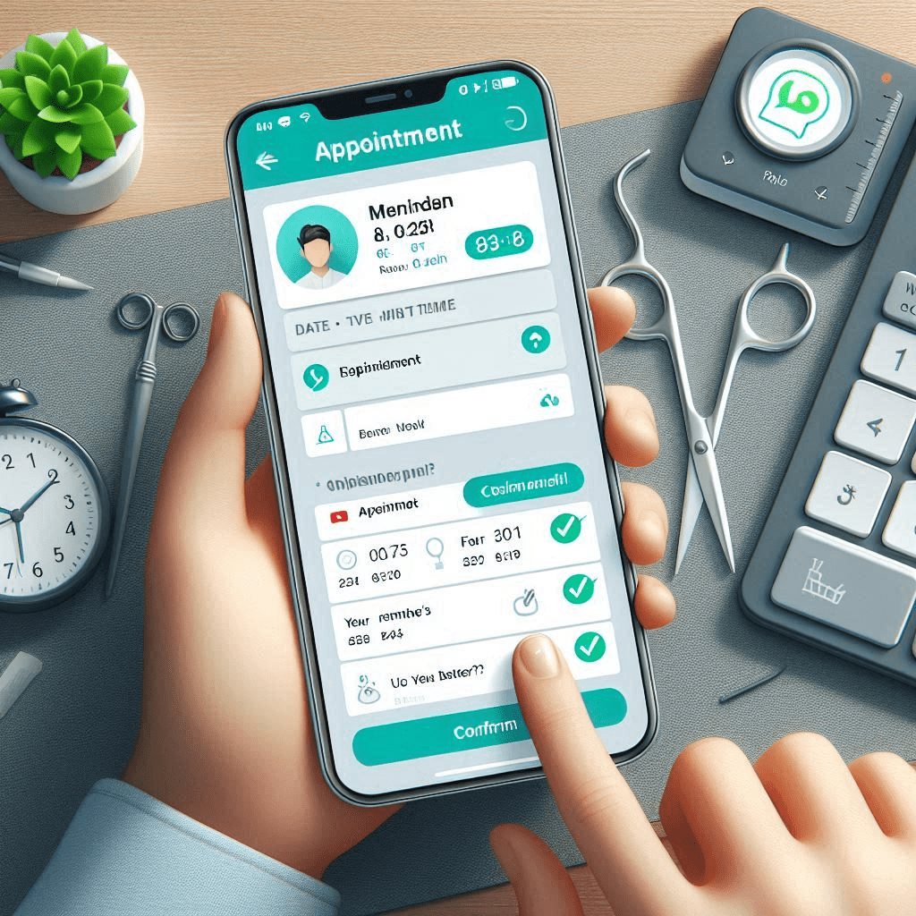 image of a WhatsApp loyalty program for a salon. Show customers receiving updates about their points, rewards, and exclusive discounts through WhatsApp messages.