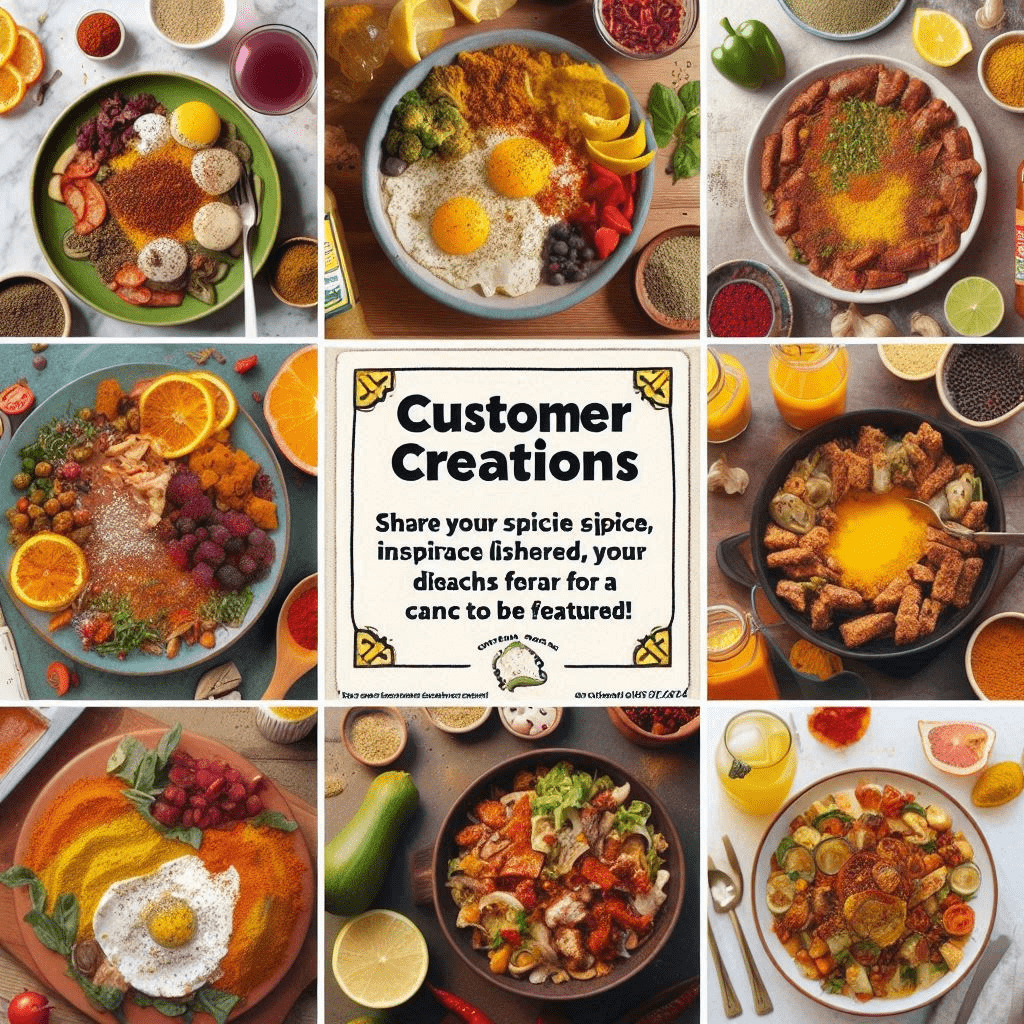 image featuring a popular food influencer using your spices in a recipe. Include text: "Influencer-approved! Discover new ways to spice up your dishes with [Influencer Name]."