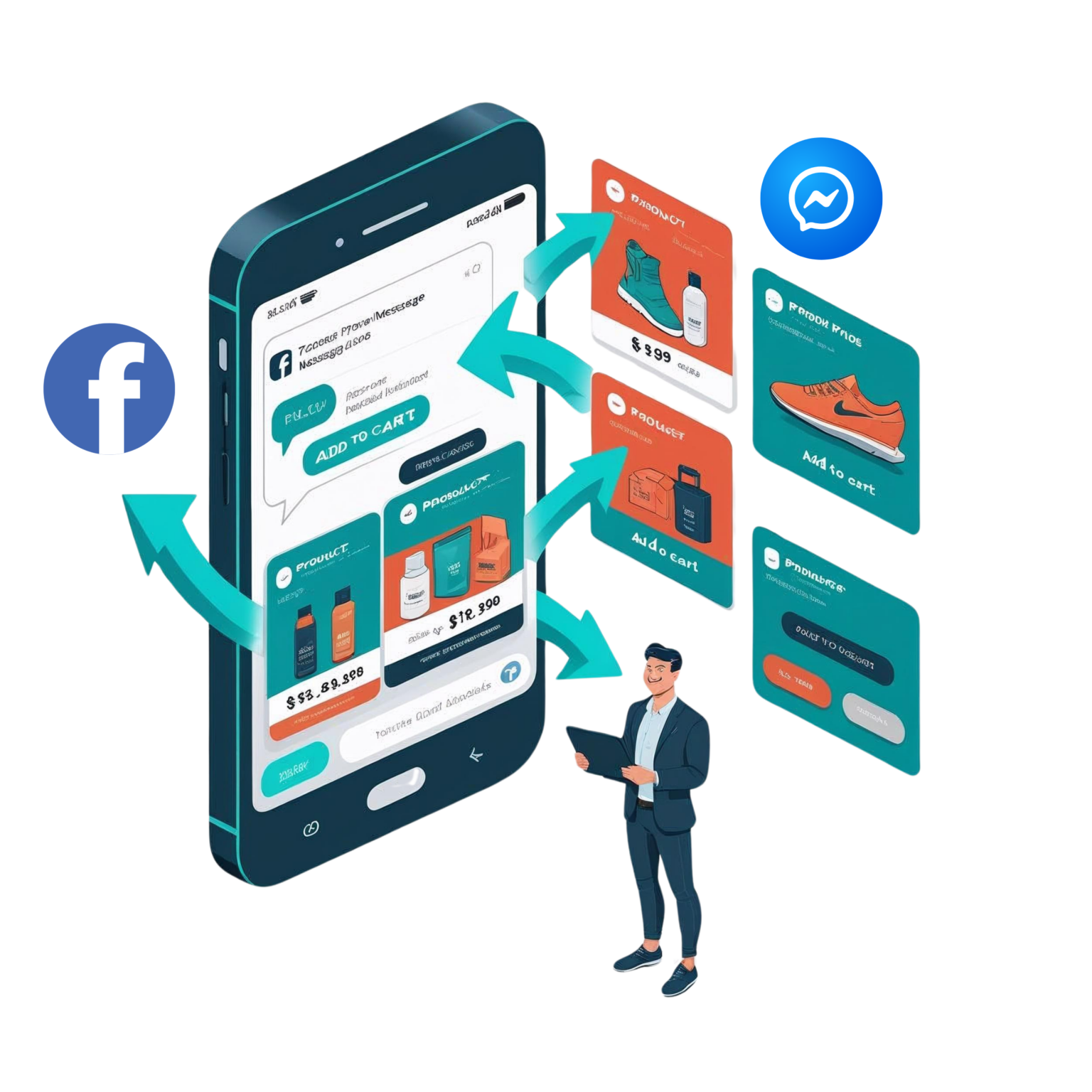 businesses can automate and Integrate Facebook Messenger and Manage DMs in One Unified Inbox inside the hello24ai's chatstudio.