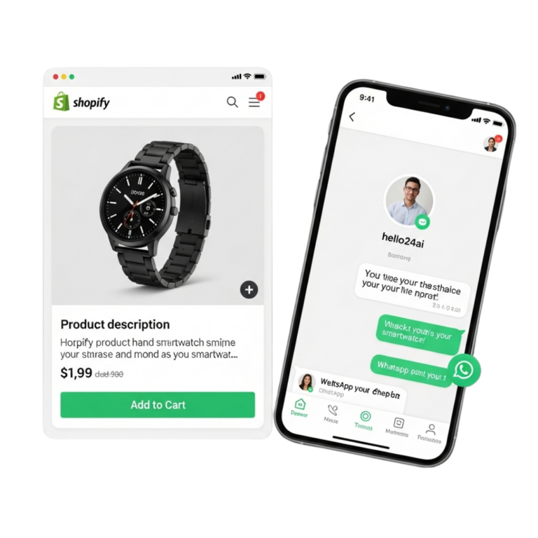 whatsapp shop builder tool for shopify store in the north america